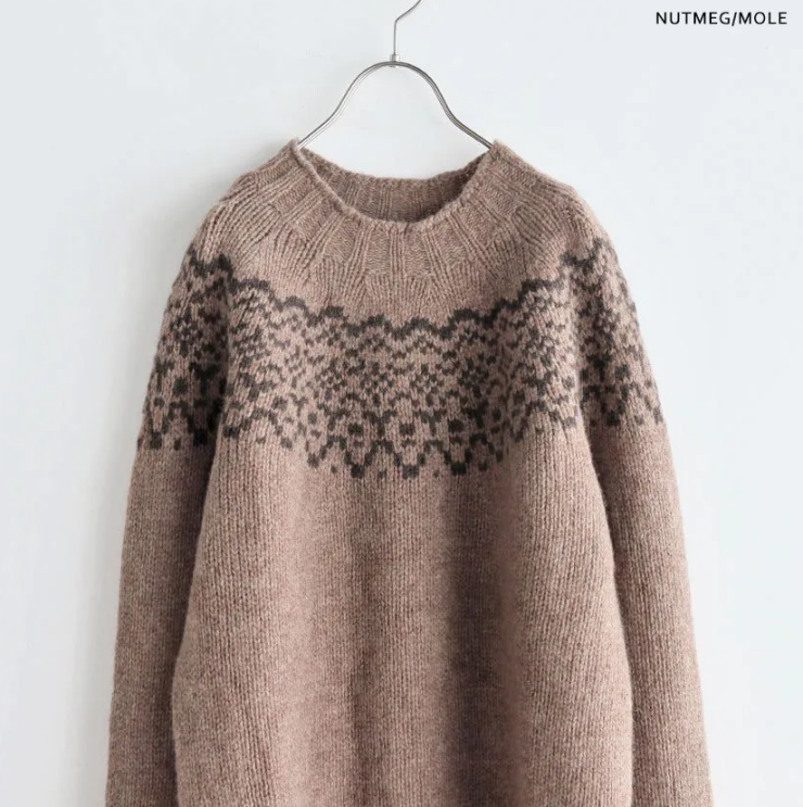 Nor' Easterly 2ply Raglan Crew Neck Nordic Kint